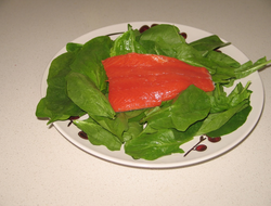 Salmon contains saturated and unsaturated fatty acids