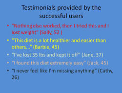 Where are the testimonials from unsuccesful users?