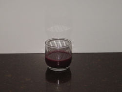 1/2 cup of pure cranberry juice dilute to taste